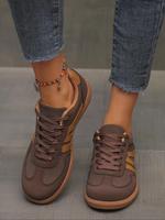 Women's Summer Shoes, Fashionable Patchwork Lace Up Low Top Casual Flat Sneakers, Trending Sneakers, Shoes for Women, Casual ...