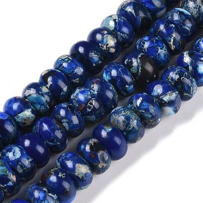 Dyed Synthetic Imperial Jasper Beads Strands