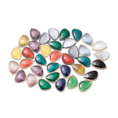 Faceted Cat Eye Pendants