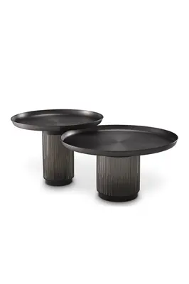 Black Gunmetal Coffee Table Set (2) | Eichholtz Zachary