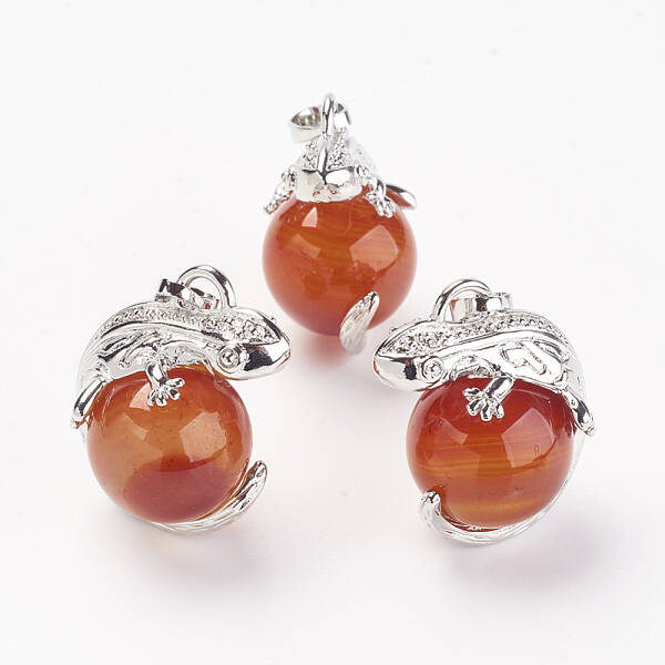 Natural Carnelian/Red Agate Pendants