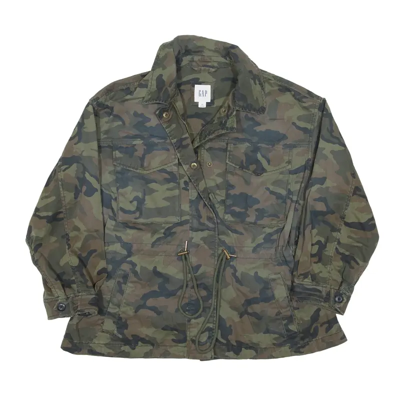 GAP Jacket Green Camouflage Womens XS