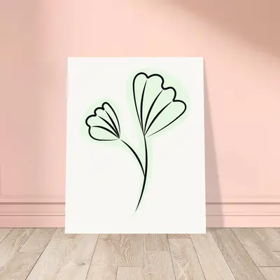 Graceful Simplicity - Delicate Floral Artwork