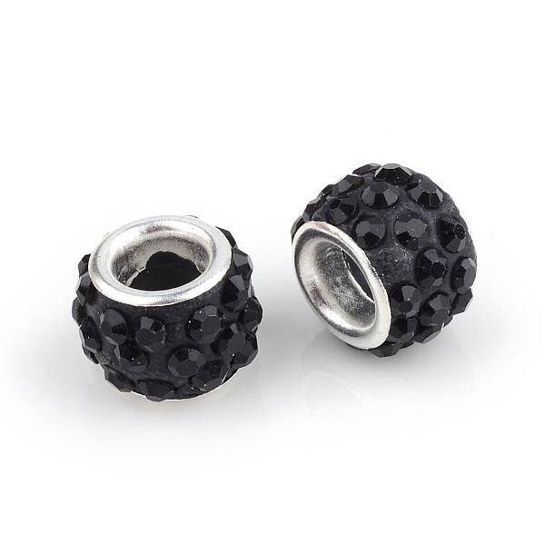 Polymer Clay Rhinestone European Beads