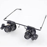 2025 NEW Wearing Glasses-style LED Jewelry ldentification Magnifying Class, Watch Repair Magnifying Class with High-power Len...