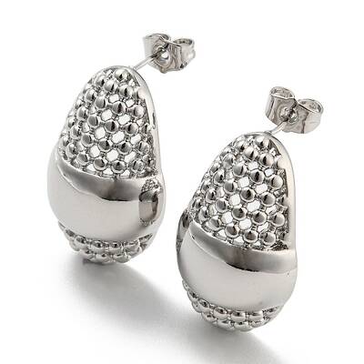 Oval Stud Earrings