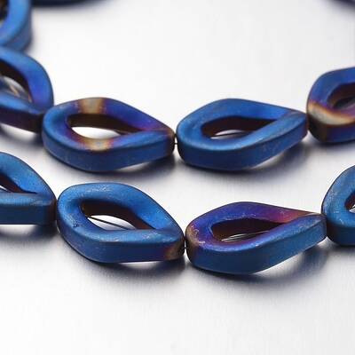 Electroplate Non-magnetic Synthetic Hematite Bead Strands