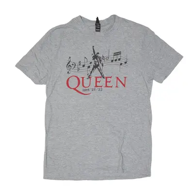 DISTRICT Queen Marching Huskies Hagerty High School Band T-Shirt Grey Short Sleeve Mens M