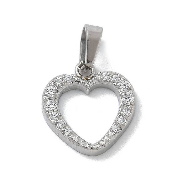 Ion Plating(IP) 304 Stainless Steel Micro Pave Cubic Zirconia Pendants