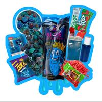 CHAMOY TREATS BLUE RAZZ LARGE PICKLE KIT WITH BLUE RAZZ GUSHERS