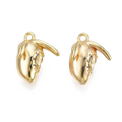 Brass Micro Pave Cubic Zirconia Pendants