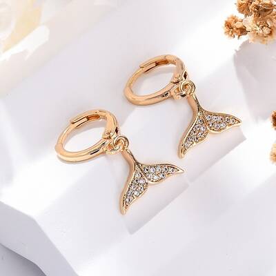 Brass Micro Pave Clear Cubic Zirconia Leverback Earrings