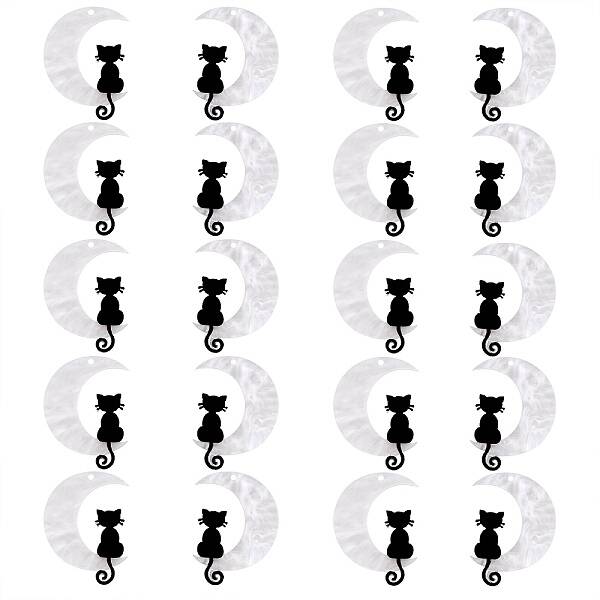 20Pcs Opaque Acrylic Pendants