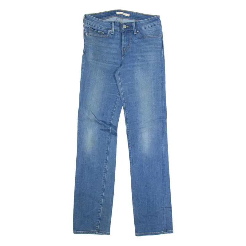 LEVI'S 714 Womens Jeans Blue Regular Straight Stone Wash W27 L32