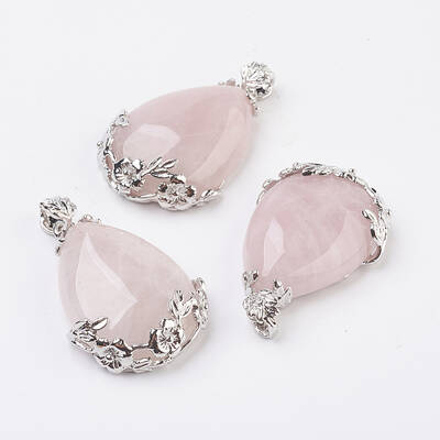 Valentine Gifts Idea for Guys Natural Rose Quartz Pendants