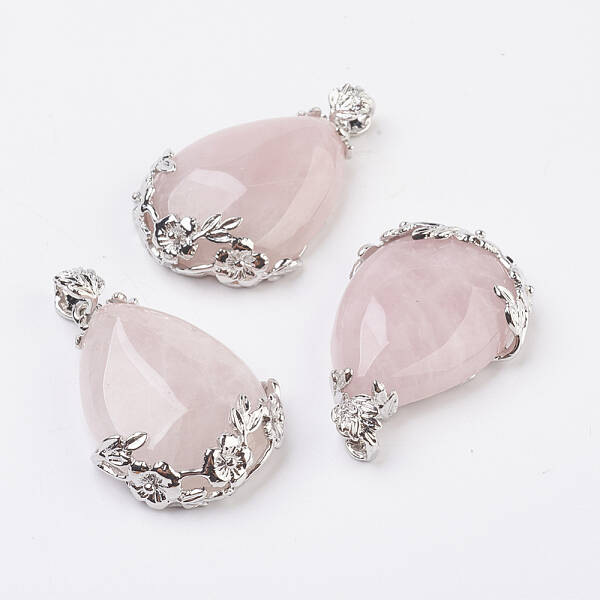 Valentine Gifts Idea for Guys Natural Rose Quartz Pendants