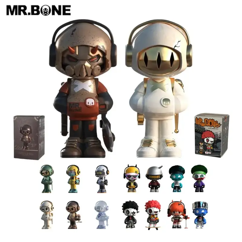 MR.BONE MINI Series Blind Box ,Collectible Toys Desktop Display Case Home Decoration ldeal,gift for boy,2.67inch Random Myste...
