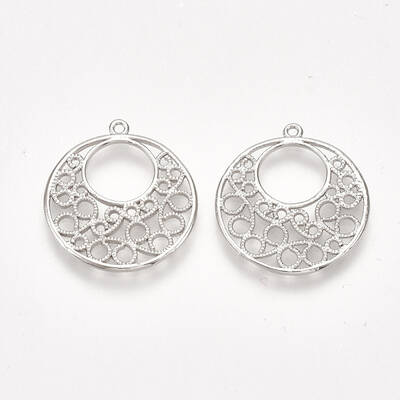 Brass Filigree Pendants