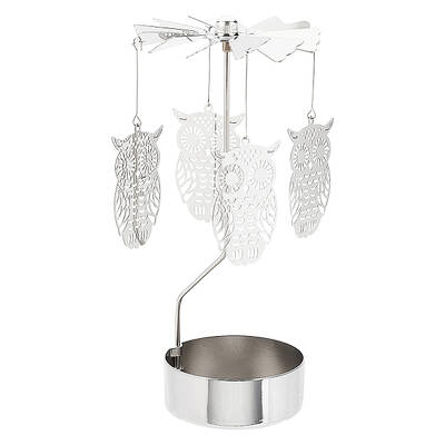Stainless Steel Spinning Rotary Candle Holder Stand