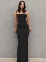 Women's Minimalist Bodycon Maxi Cami Dress, Comfort Spaghetti Strap Womenswear, Adjustable Strap Tight Dresses for Christmas ...
