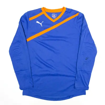PUMA Sweatshirt Blue V-Neck Mens M