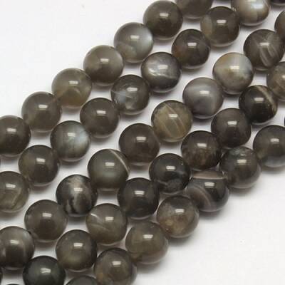 Natural Black Moonstone Beads Strands