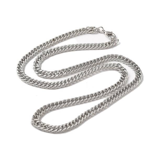 Iron Cuban Link Chain Necklaces for Women Men