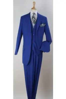 Royal Diamond Men's 3pc Solid Color Suit - Discount Fashion