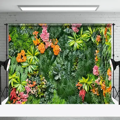 Exotic Tropical Plants And Flowers Event Backdrop - Aperturee