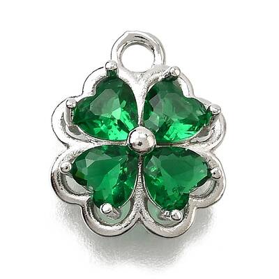 Brass Micro Pave Cubic Zirconia Pendants