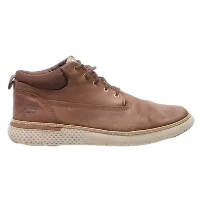 TIMBERLAND Chukka Cross Mark Plain Toe Boots Brown Leather Mens UK 8.5