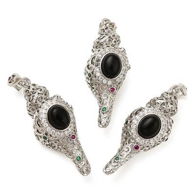 Natural Obsidian Pendants