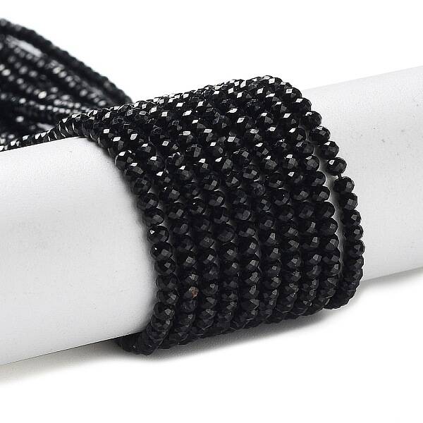 Natural Black Tourmaline Beads Strands
