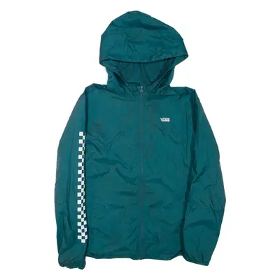 VANS Mens Rain Jacket Green Hooded L