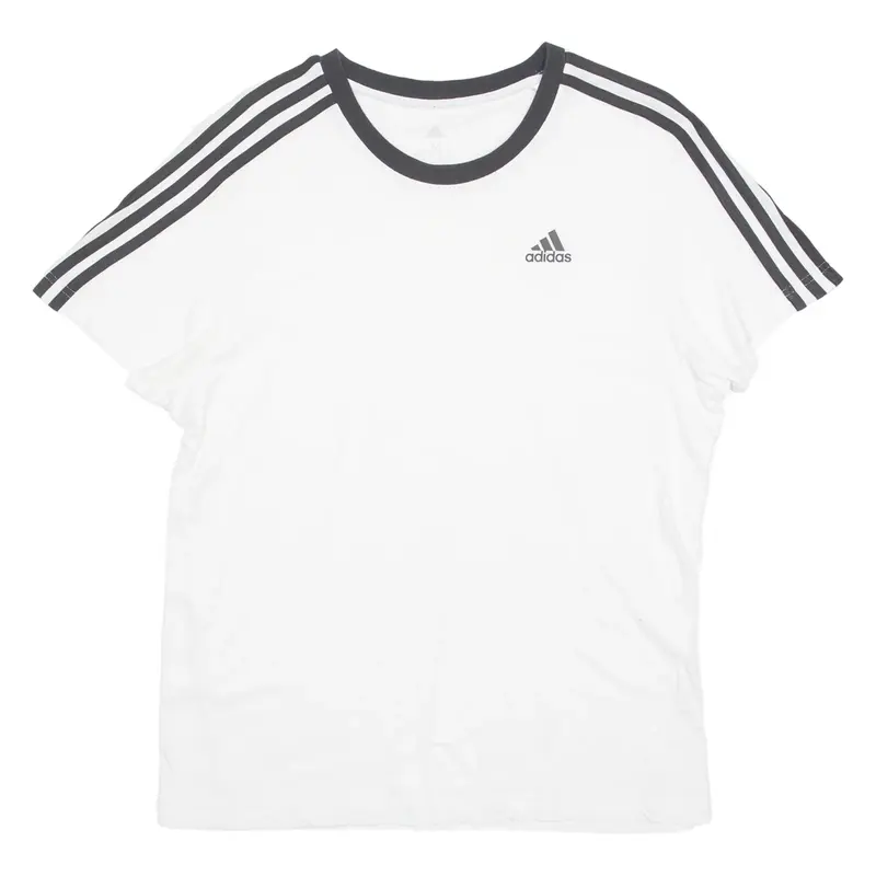ADIDAS Mens T-Shirt White Crew Neck M