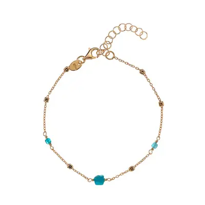 Alisia Bracciale Placcato Oro Con Perle Di Apatite Al4099-Oro-Apatite