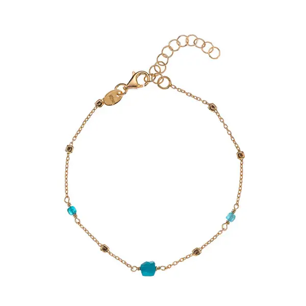 Alisia Bracciale Placcato Oro Con Perle Di Apatite Al4099-Oro-Apatite