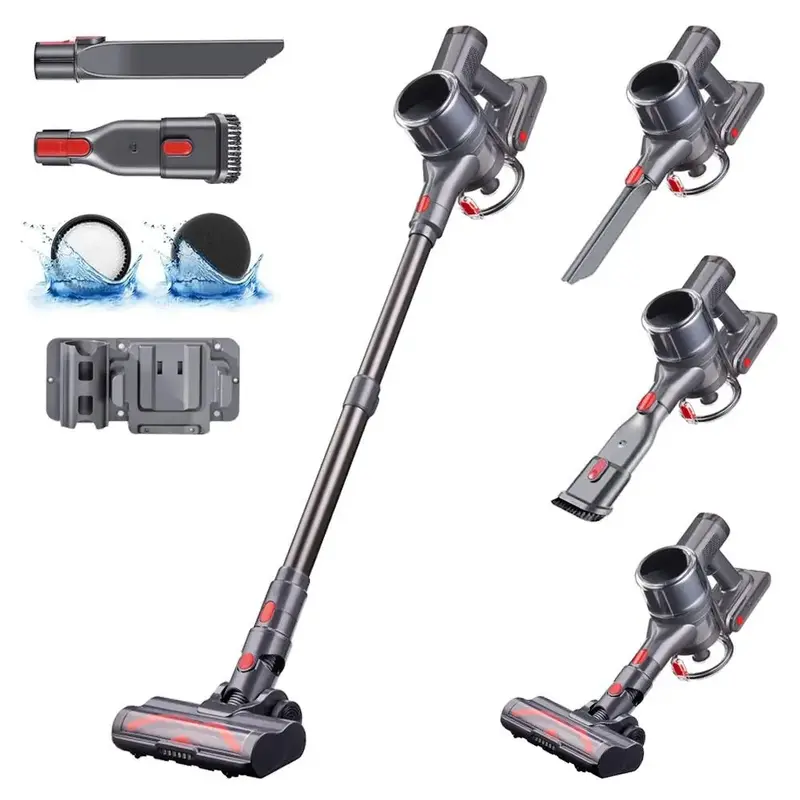 【Clearance Sale】Cordless Vacuum Cleaner, 30Kpa Powerful Suction, 380W Powerful Brushless Motor, 8-in-1 Lightweight Handhe...