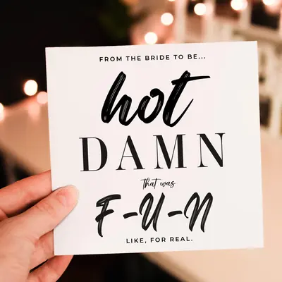 Bachelorette Party Thank You Cards
