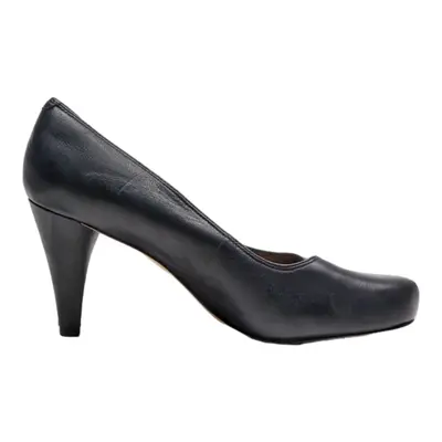 CLARKS Pump Heels Black Leather Womens UK 7