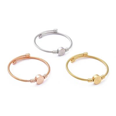304 Stainless Steel Cuff Bangles Sets