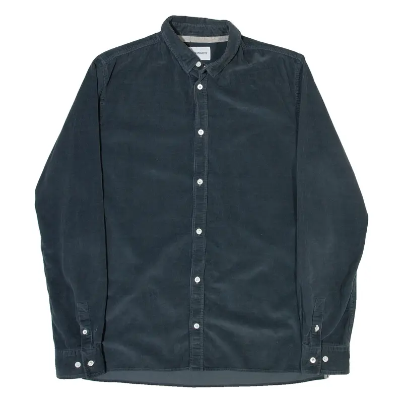 NORSE PROJECTS Mens Corduroy Shirt Grey Long Sleeve M