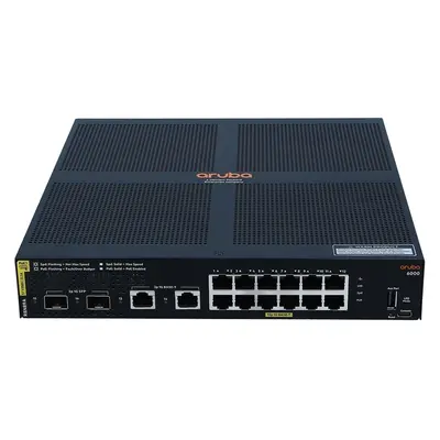 HP R8N89-61021 | Aruba CX 6000 Series 12-Ports 10/100/1000Base-T RJ-45 PoE Class 4 2G/2-Ports 1000Base-X SFP Layer 2 Gigabit...