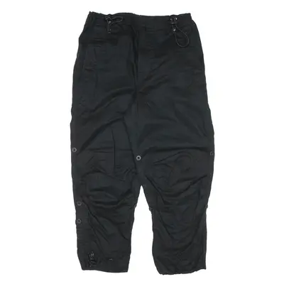 MAHA HEAVY INDUSTRIES Outdoor Hiking Cropped Trousers Black Slim Tapered Womens W26 L23