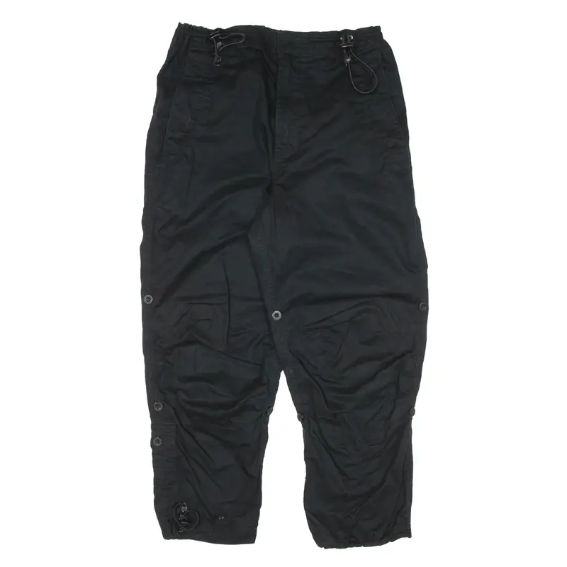 MAHA HEAVY INDUSTRIES Outdoor Hiking Cropped Trousers Black Slim Tapered Womens W26 L23