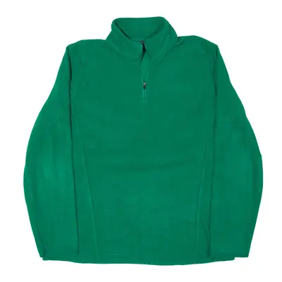 EDDIE BAUER Fleece Green 1/4 Zip Womens L