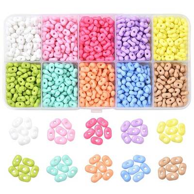 60G 10 Colors Opaque Acrylic Beads