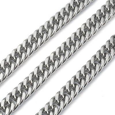 Tarnish Resistant 304 Stainless Steel Cuban Link Chains