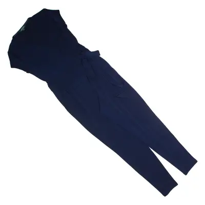 LAUREN RALPH LAUREN Womens Jumpsuit Blue Skinny XS