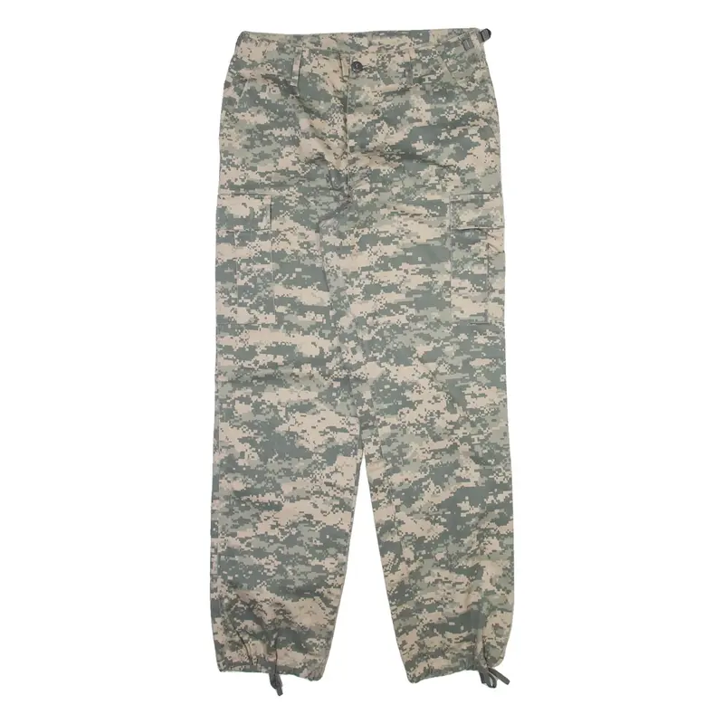 DICKS ARMY SHOP Camo Cargo Mens Trousers Green Relaxed Straight W32 L32